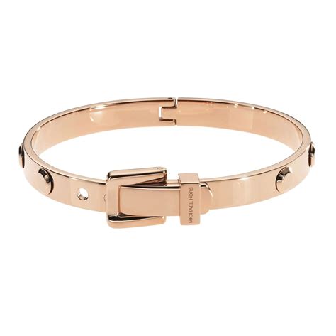 michael kors astor buckle bangle rose gold